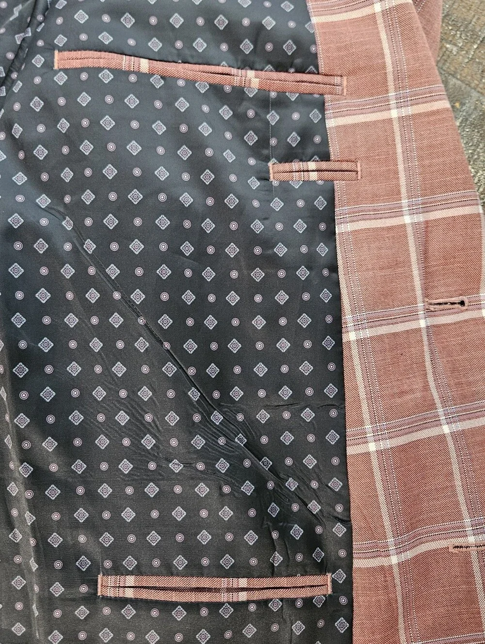Oak‎ Hill Windowpane Sport Coat Two Button Plaid Size 2XL 50-52 Color Barry